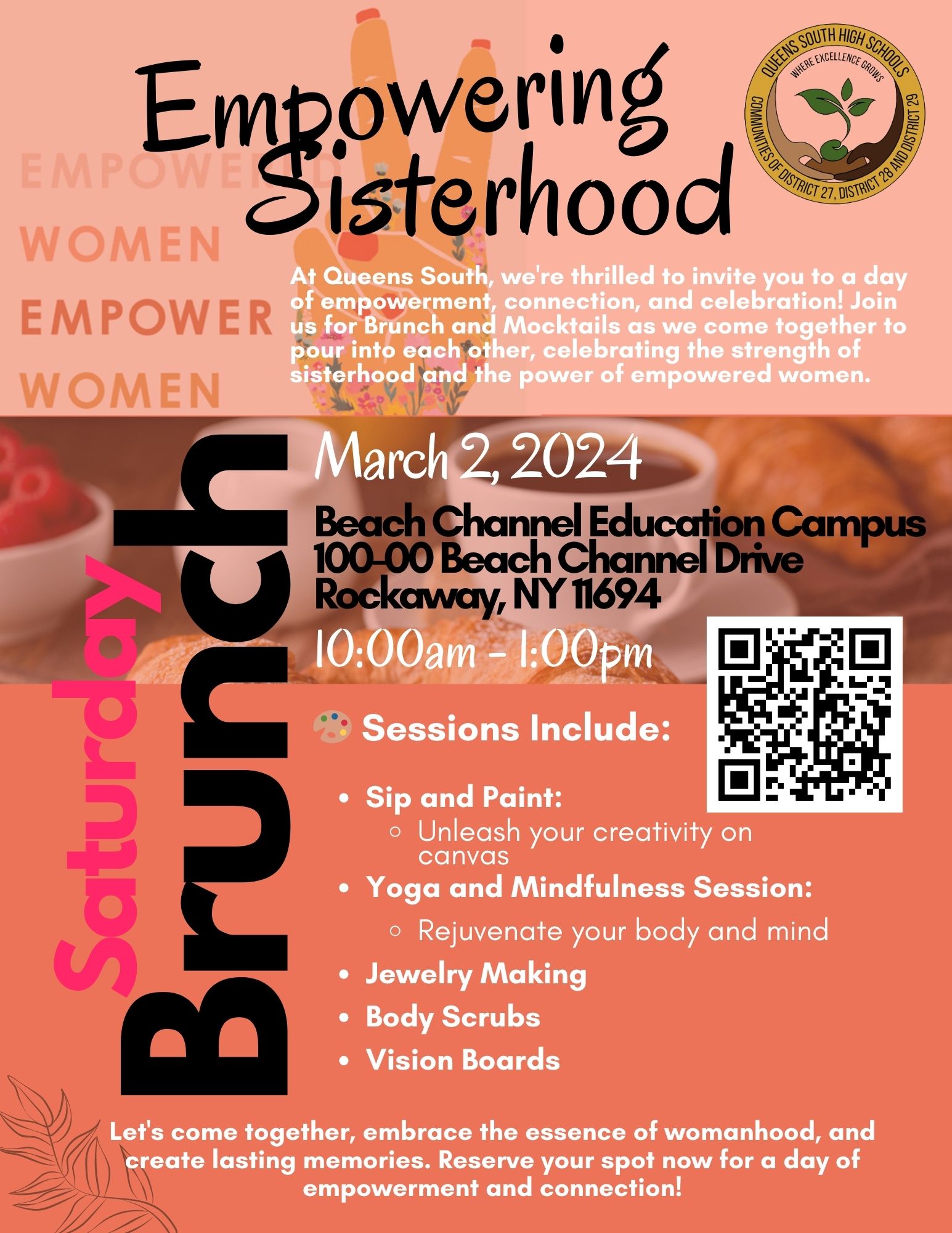Empowering Sisterhood Brunch @ Beach Channel Education Campus